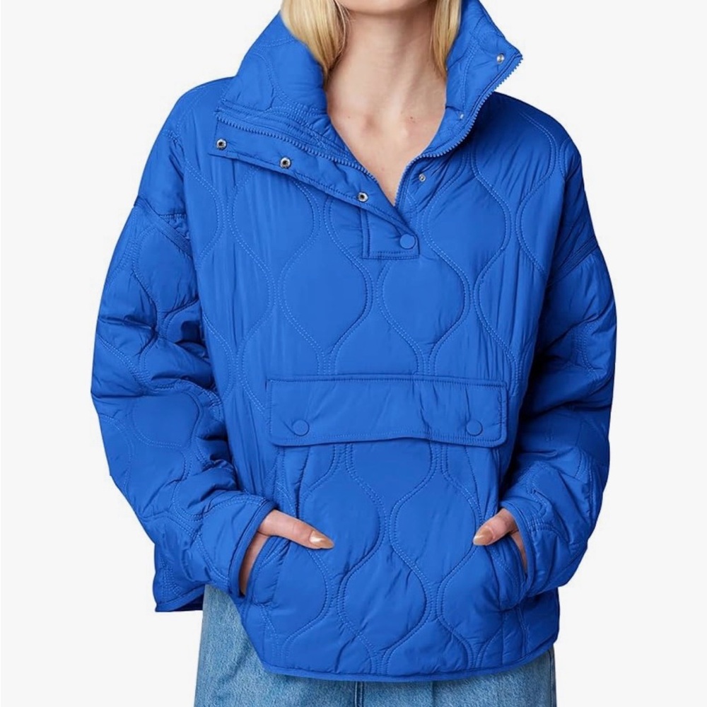 Blue Quilted Women's Jacket